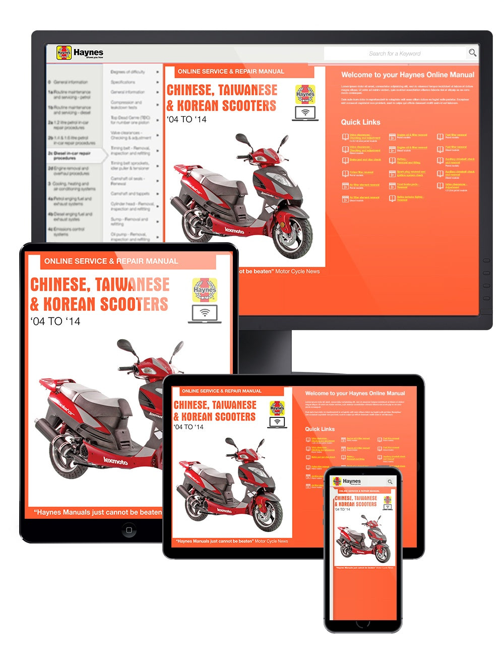 Chinese, Taiwanese & Korean Scooters 50cc, 125cc and 150cc (2004-2014) Haynes Online Manual