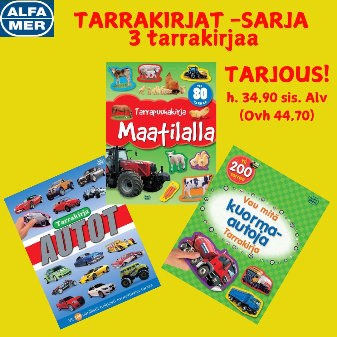 Tarrakirjat -sarja 3 tarrakirjaa