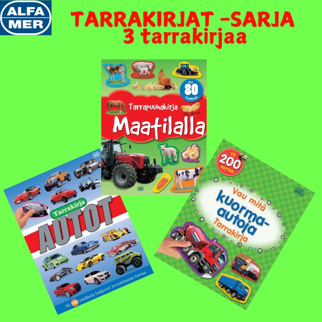 Tarrakirjat -sarja 3 tarrakirjaa