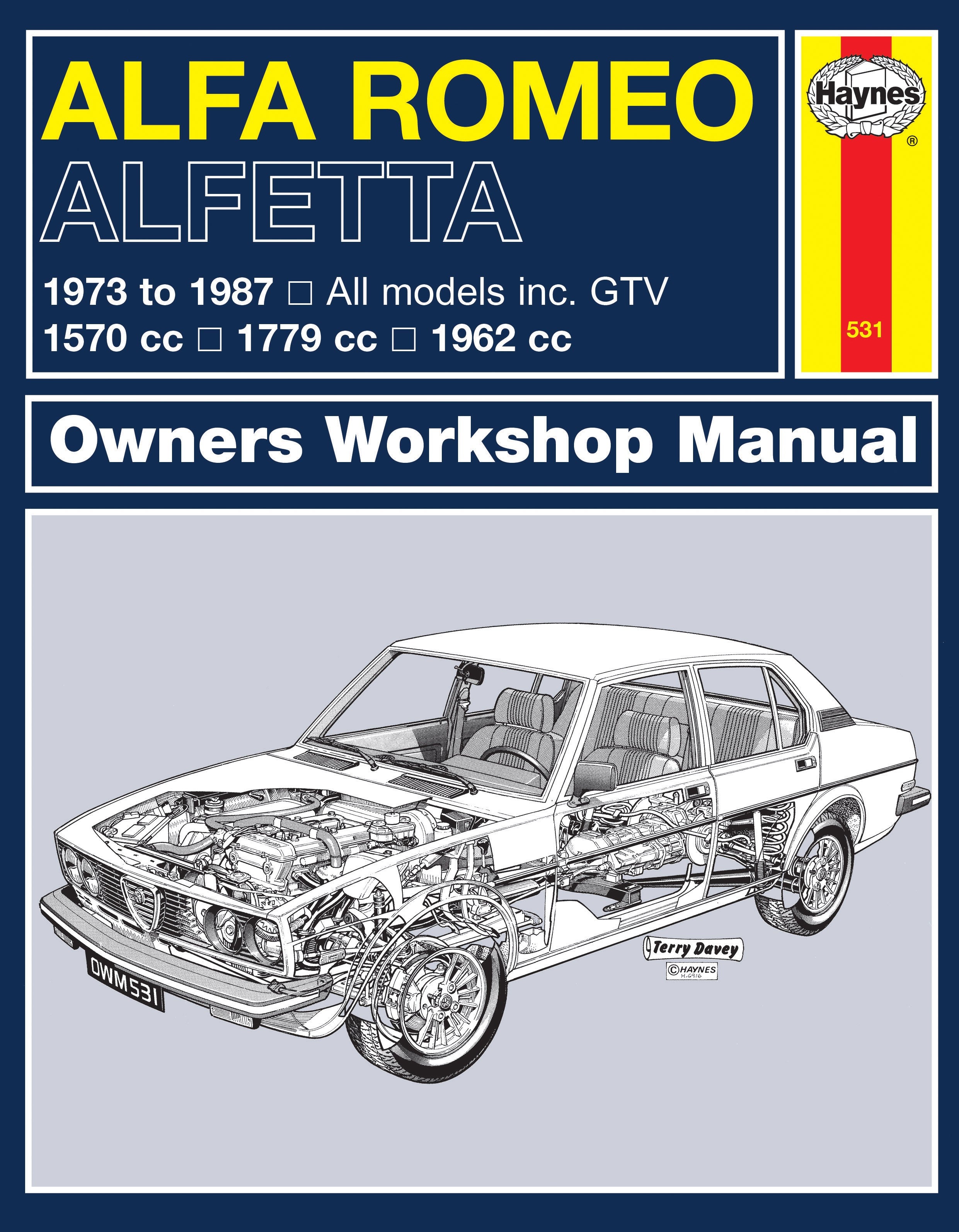 Alfa Romeo Alfetta 1973-1987 (not 2.5 L GTV-6) Classic Reprint