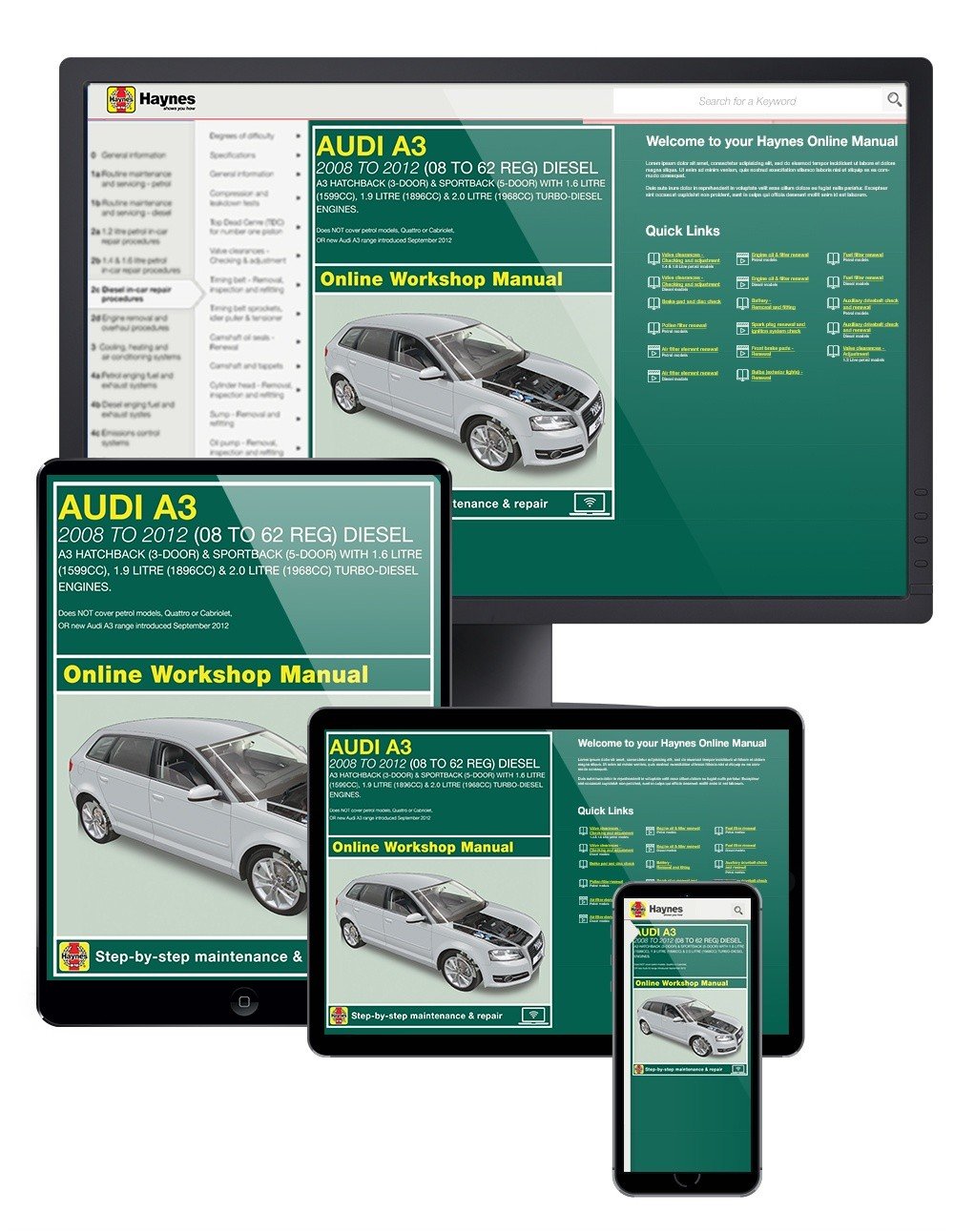 Audi A3 Diesel (2008-2013) Haynes Online Manual