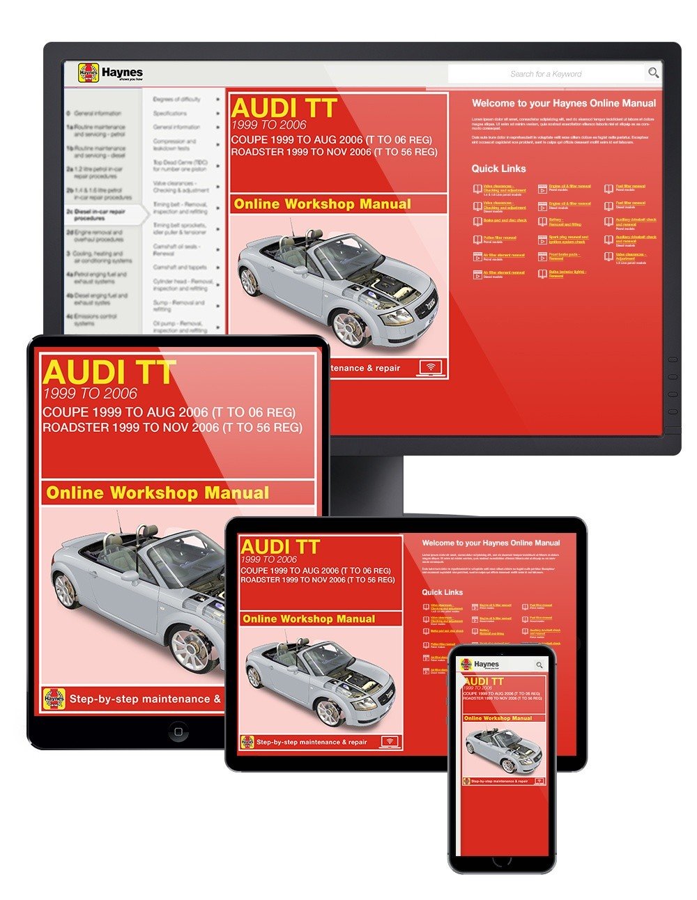 Audi TT Petrol (99-06) Haynes Online Manual