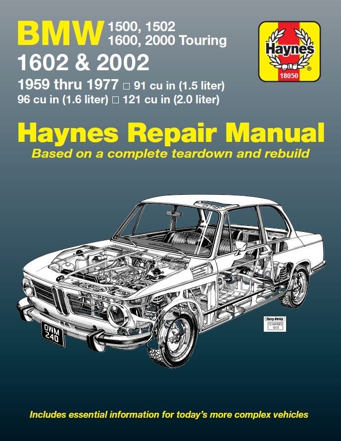 BMW 1500/1502/1600/1602/2000/2002 1959 - 1977 Classic Reprint