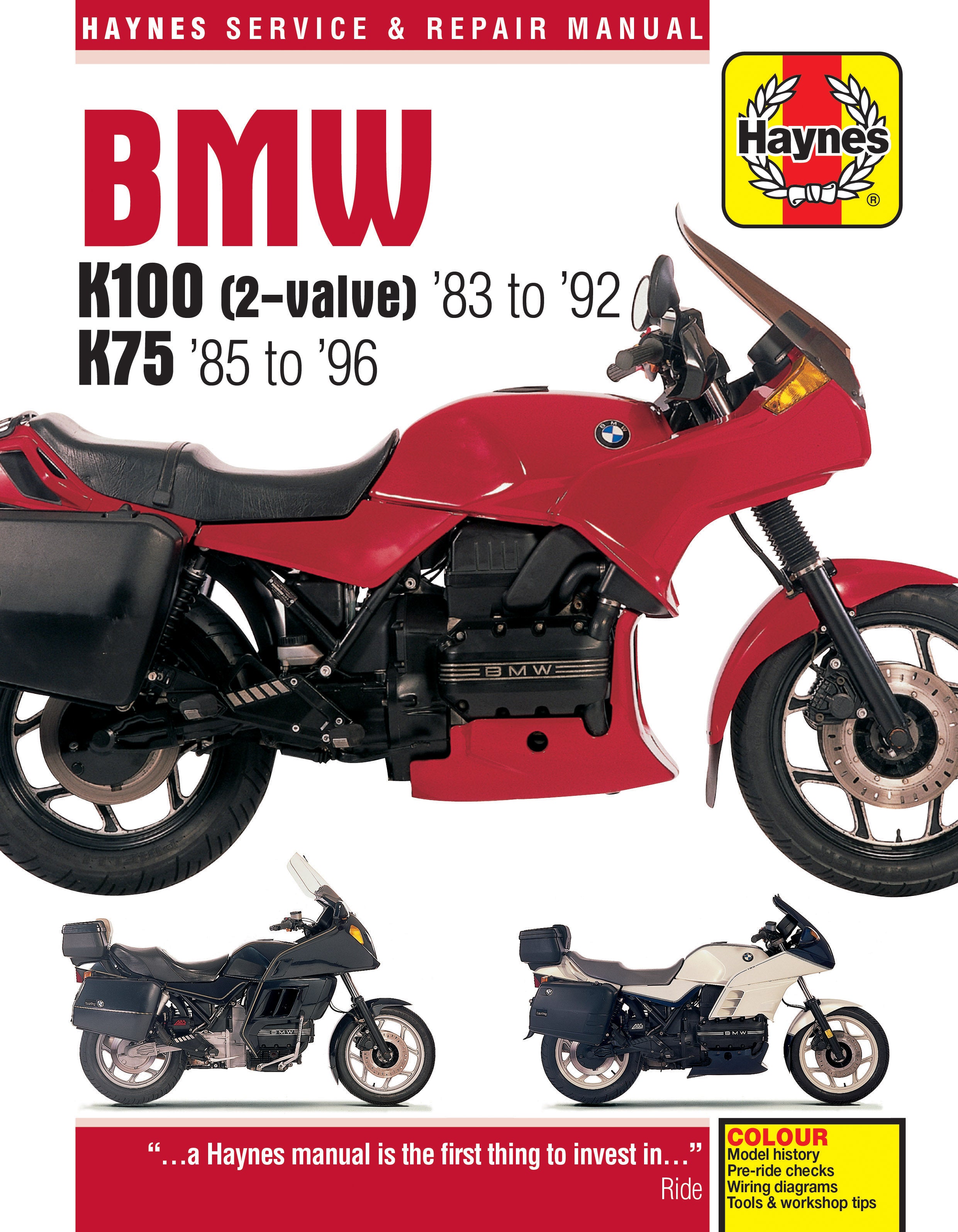 BMW K75 1985-1996, K100 (2-valve) 1983-1992