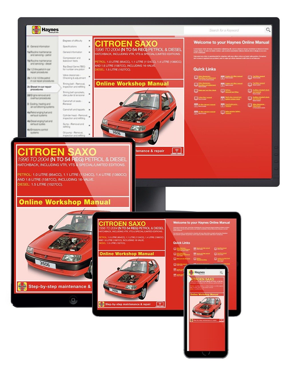 Citroen Saxo Petrol & Diesel (1996-2004) Haynes Online Manual