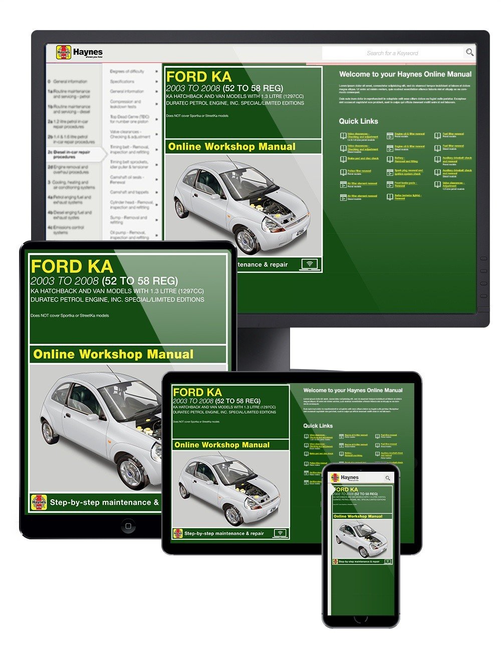 Ford Ka 1.3L Petrol (2003-2008) Haynes Online Manual