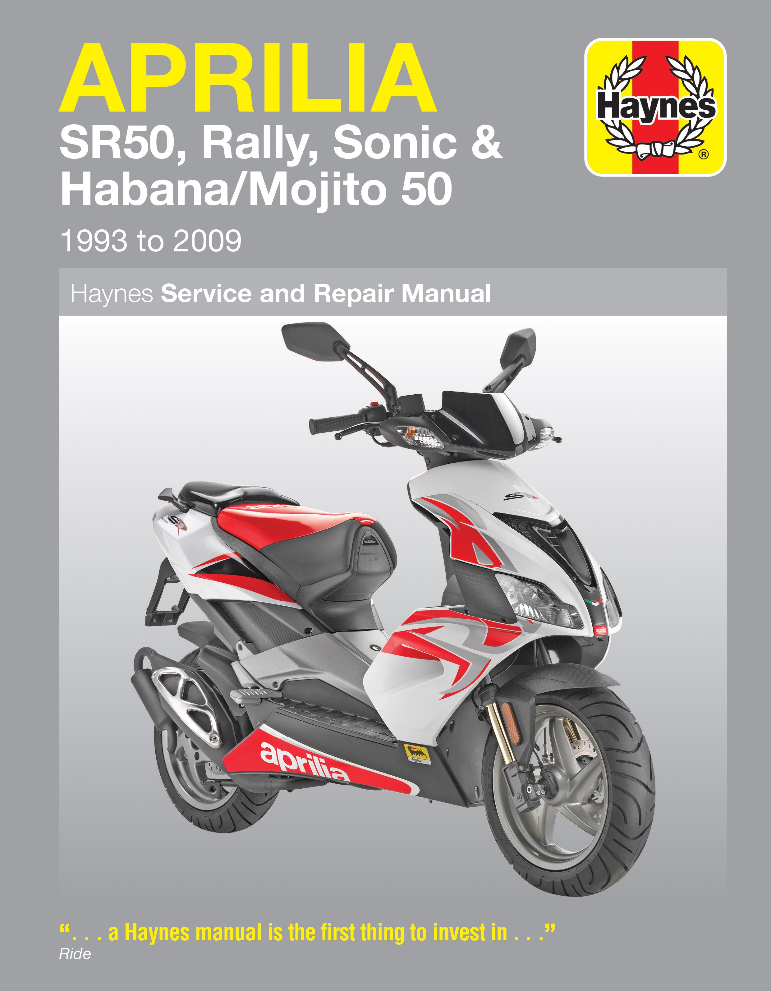 Aprilia SR50, Rally, Sonic & Habana/Mojito 50 Scooters 1993-2009