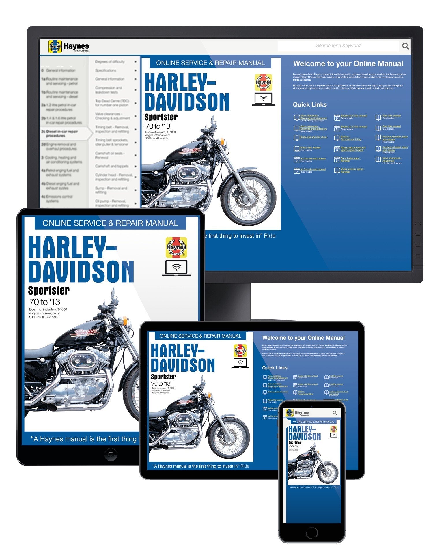 Harley-Davidson Sportster 1970-2013 Haynes Online Manual