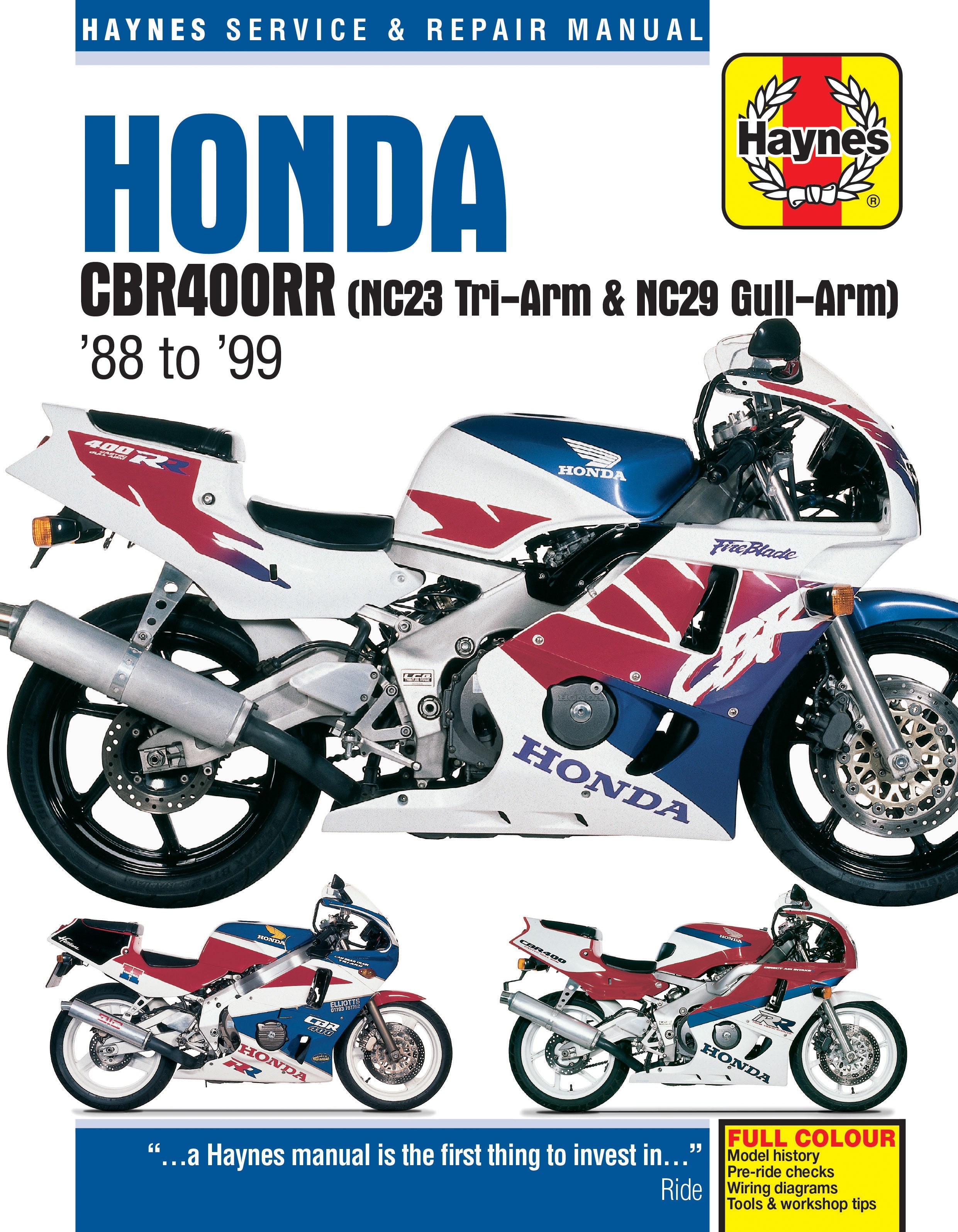 Honda CBR400RR (NC23 Tri-Arm & NC29 Gull-Arm) 1988-1999