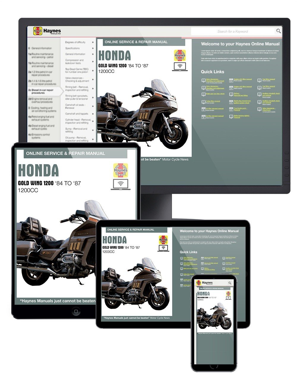 Honda Gold Wing 1200 (USA) (1984-1987) Haynes Online Manual