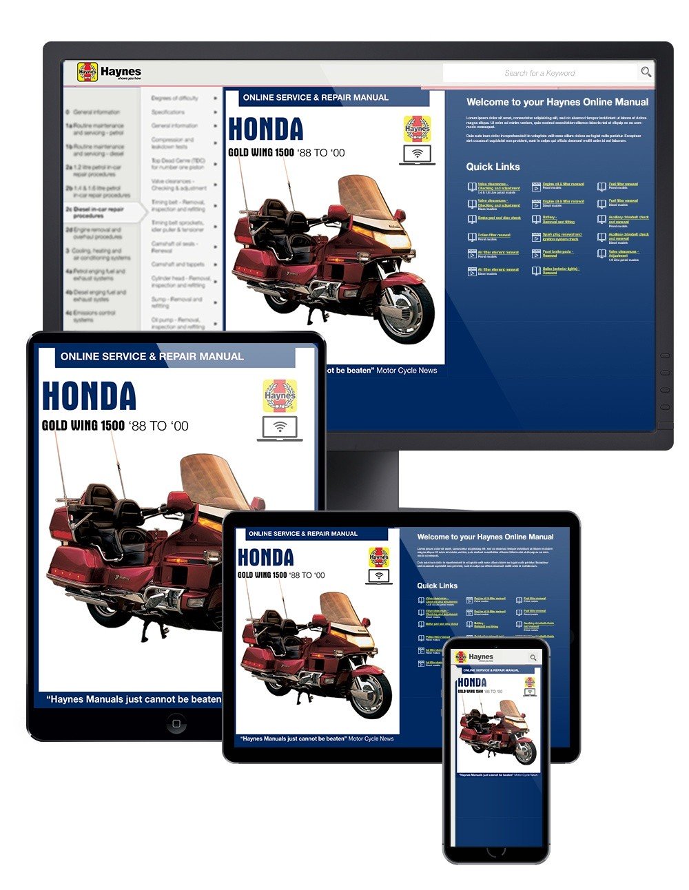 Honda Gold Wing 1500 (USA) (1988-2000) Haynes Online Manual