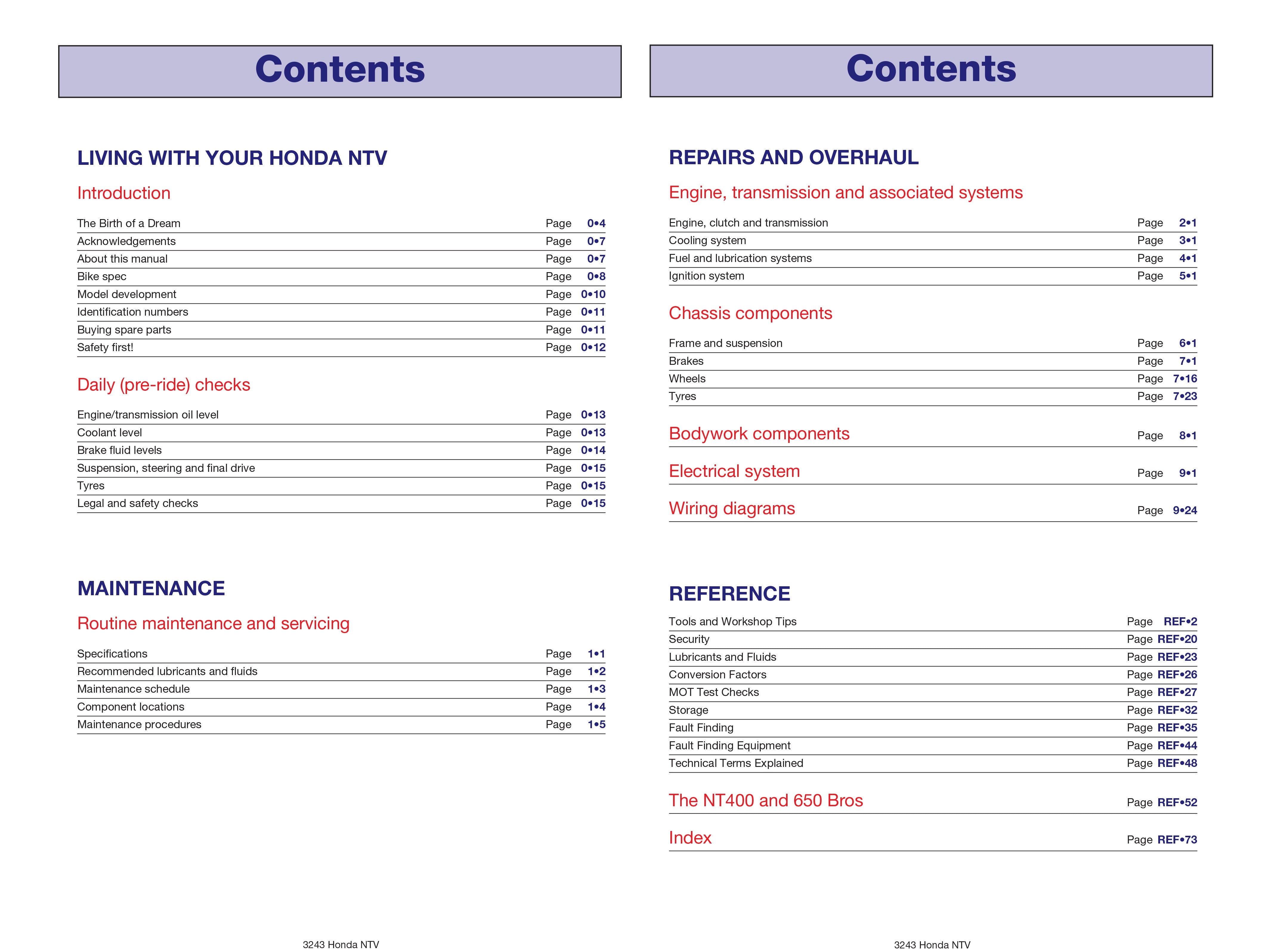 Honda NTV600 Revere, NTV650 &amp; NT650V Deauville (88 - 05) Haynes Repair Manual - Digital Edition