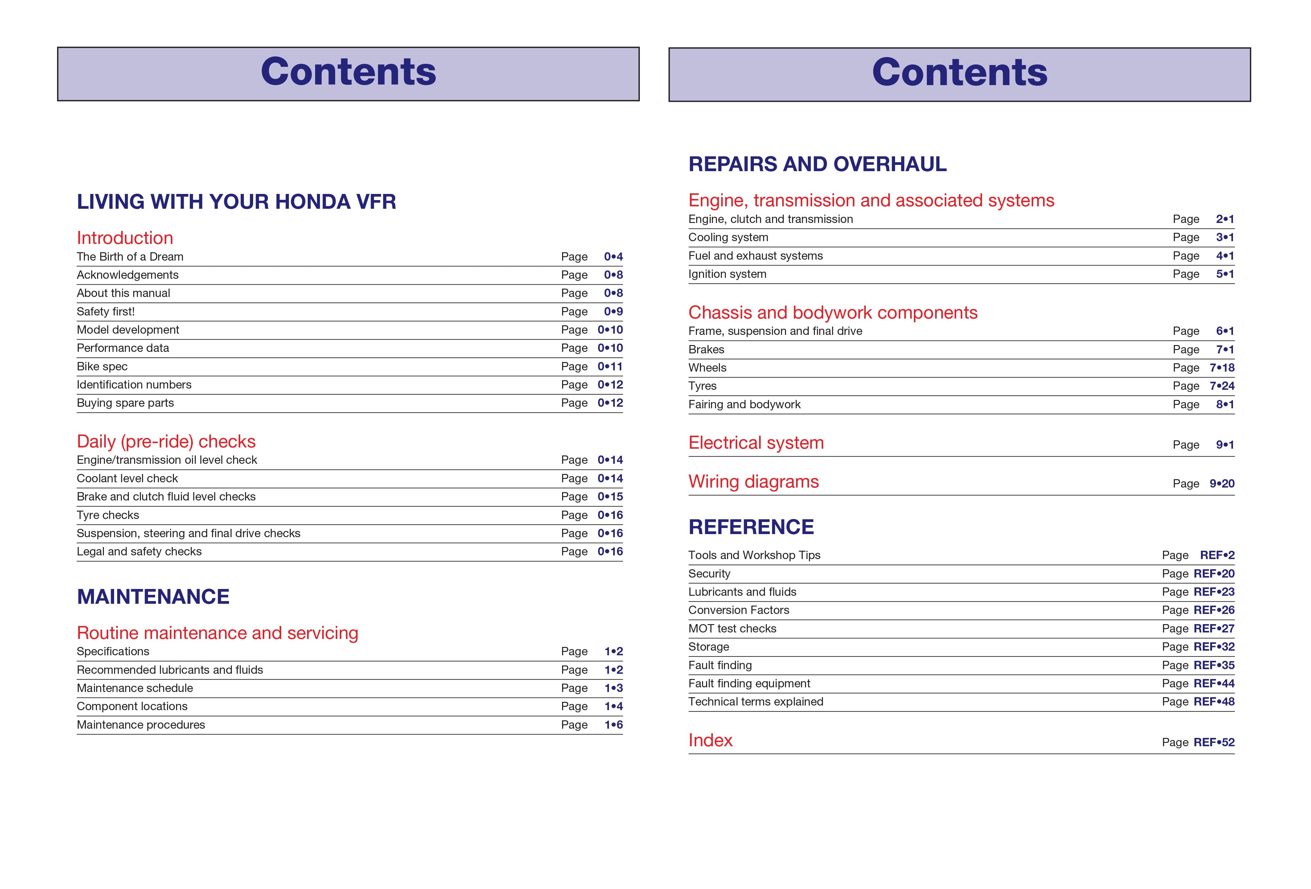 Honda VFR800 V-Fours (97 - 01) Haynes Repair Manual - Digital Edition