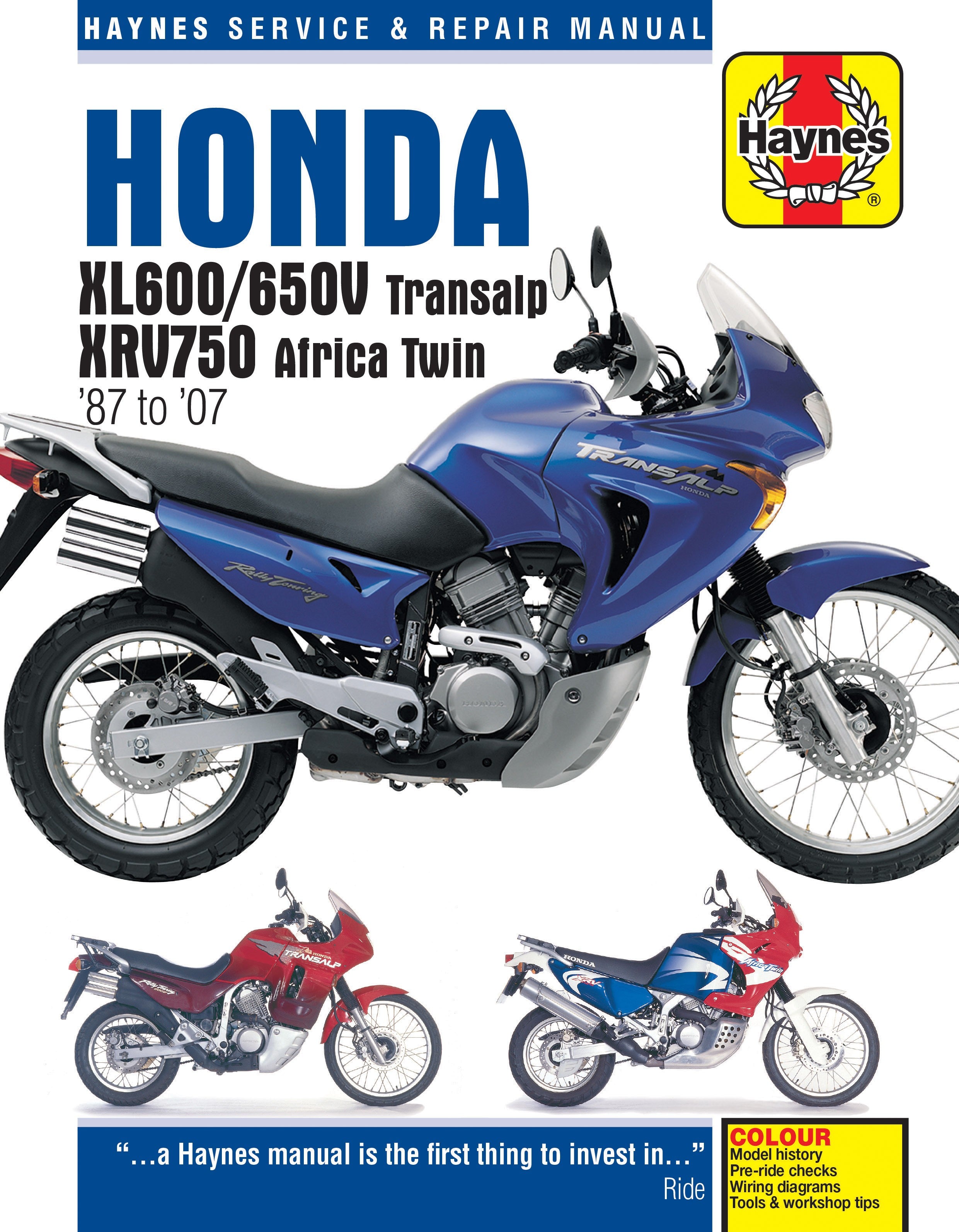 Honda XL600/650V Transalp &amp; XRV750 Africa Twin 1987-2007