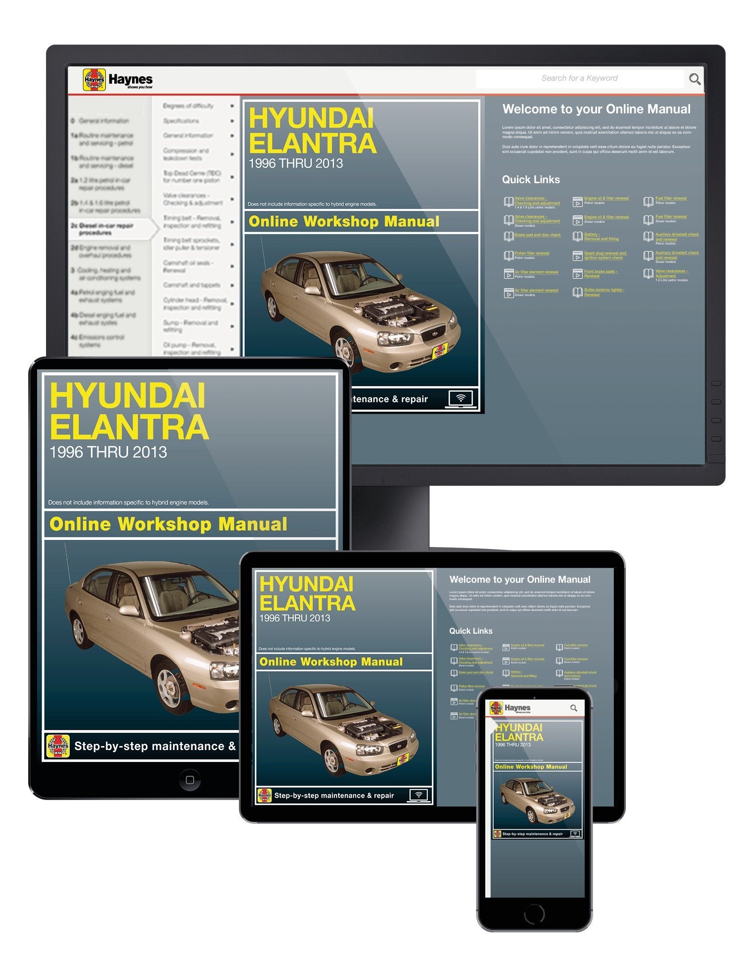 Hyundai Elantra (96-13) Haynes Online Manual