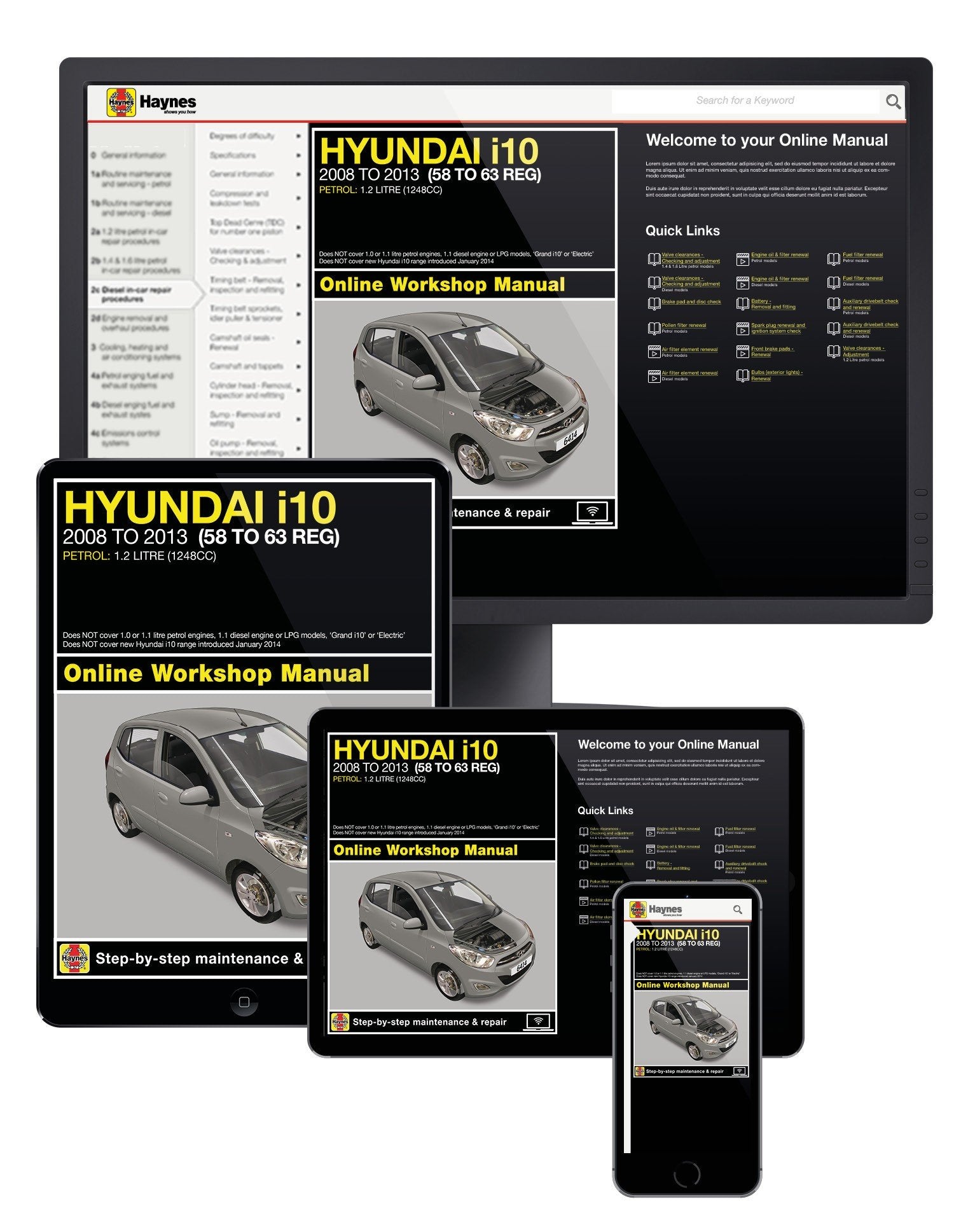 Hyundai i10 (08 - 13) Petrol Haynes Online Manual