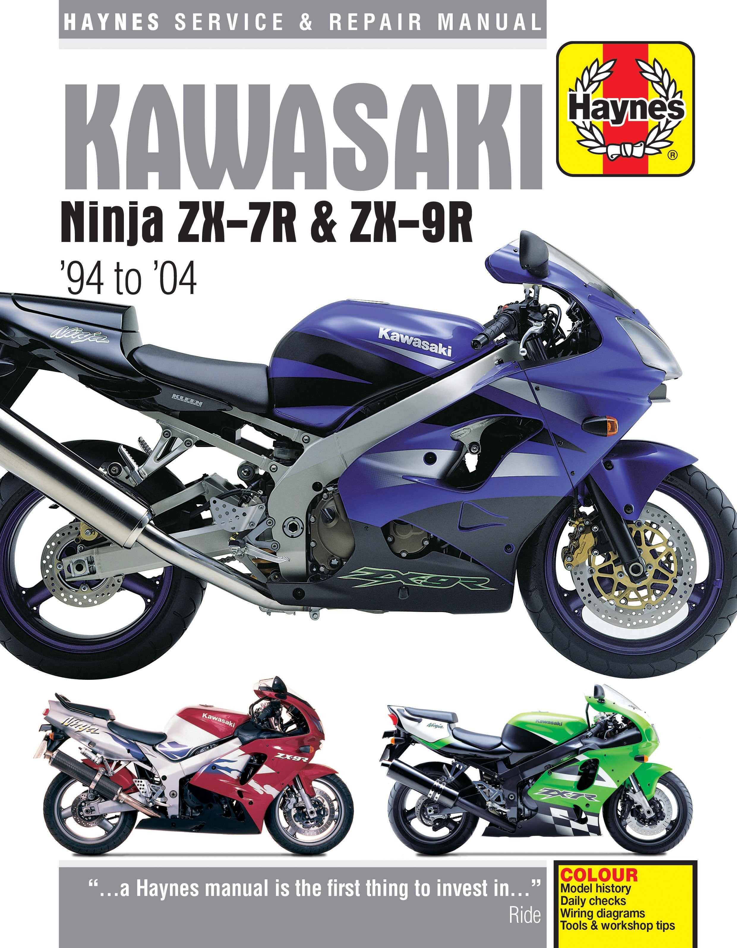 Kawasaki Ninja ZX-7R and ZX-9R (ZX750P, ZX900B/C/D/E) 1994-2004