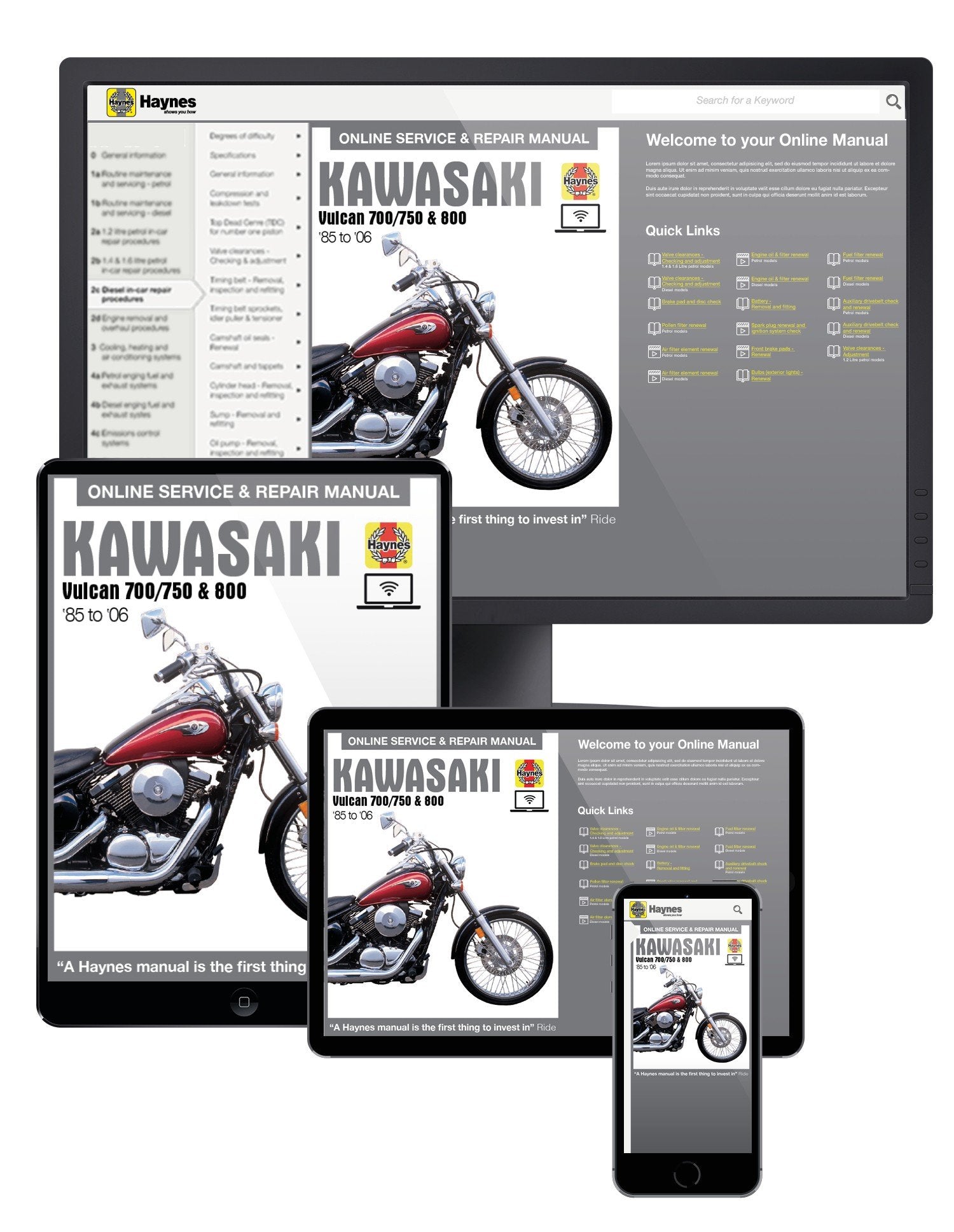 Kawasaki Vulcan 700/750 & 800 1985-2006 Haynes Online Manual