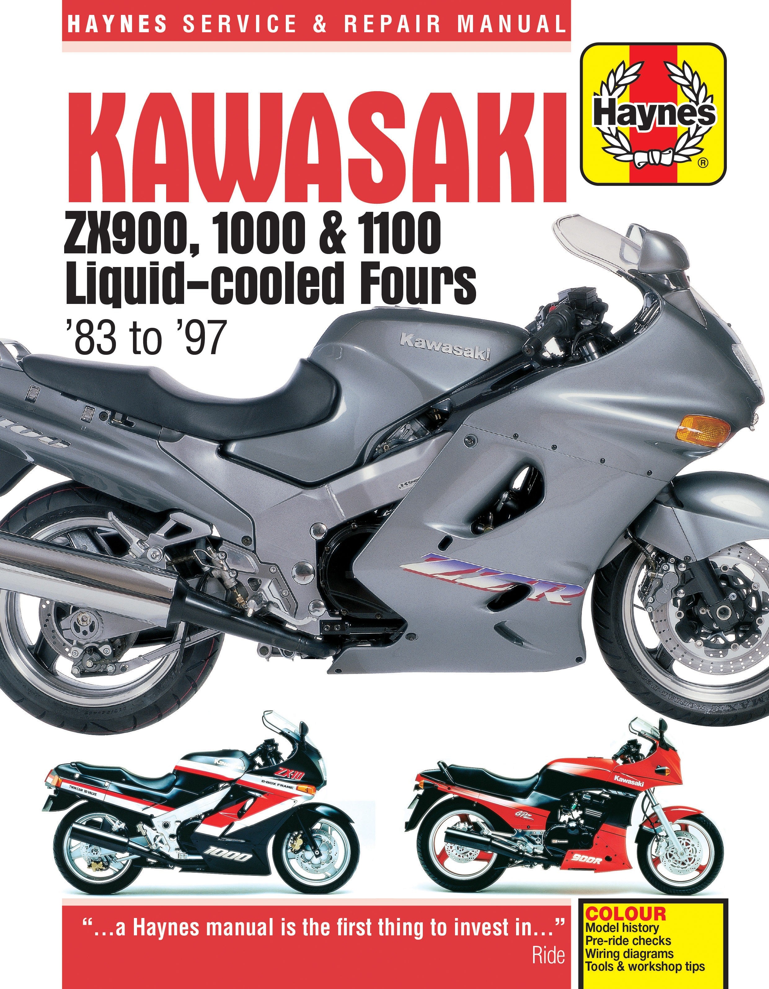 Kawasaki ZX900, 1000 & 1100 Fours nestej. 1983-1997