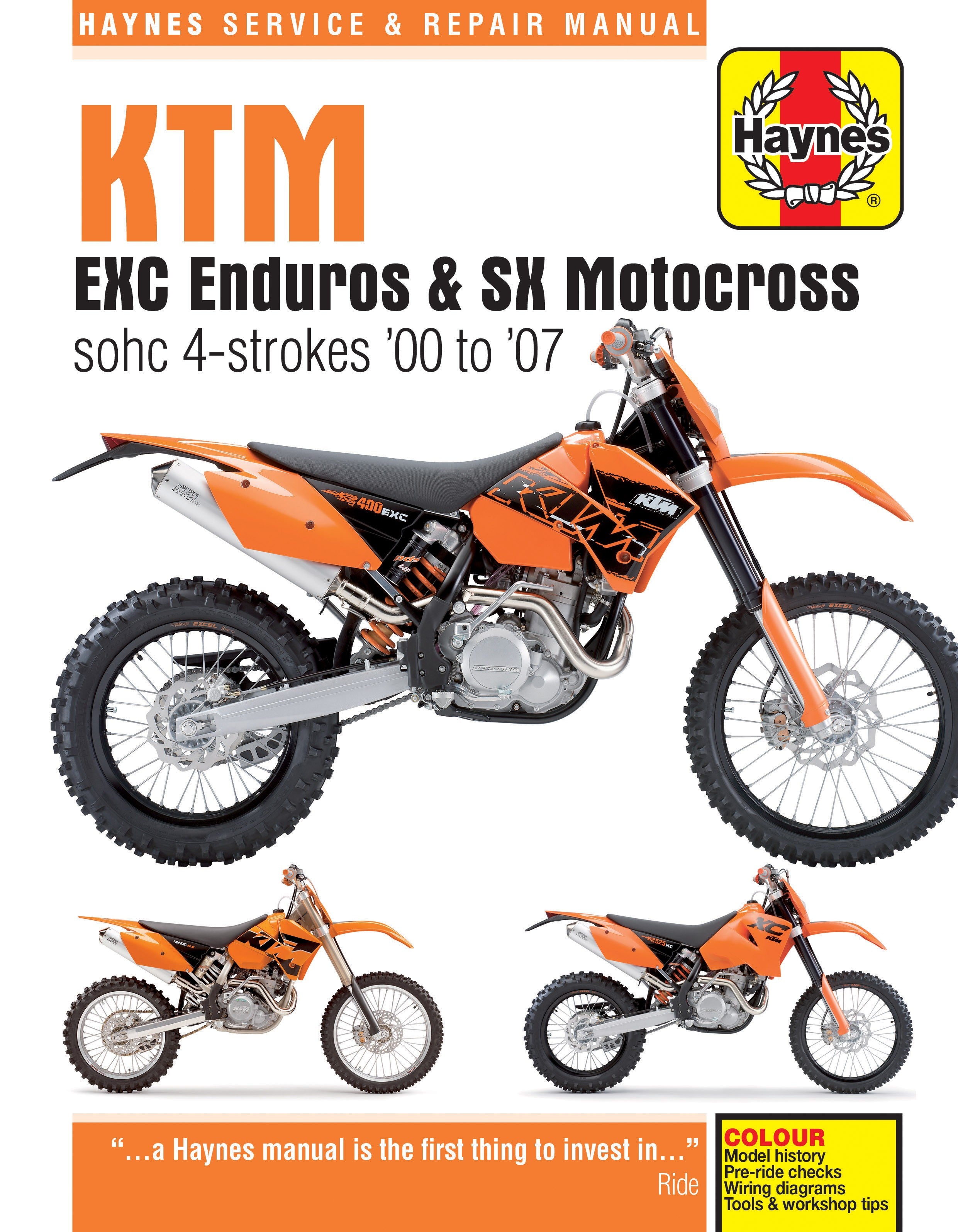 KTM EXC Enduro & SX Motocross 250-525 2000-2007