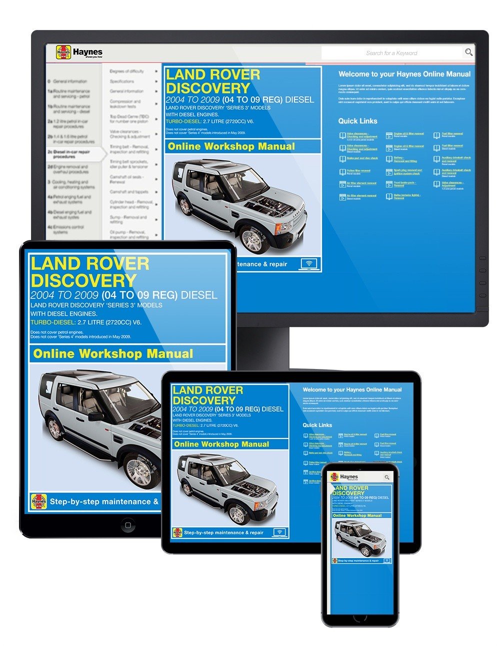 Land Rover Discovery Diesel (Aug 2004-Apr 2009) Haynes Online Manual