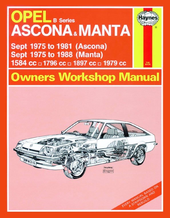 Opel Ascona &amp; Manta (B Series) (Sept 75 - 88) Haynes Repair Manual - Digital Edition