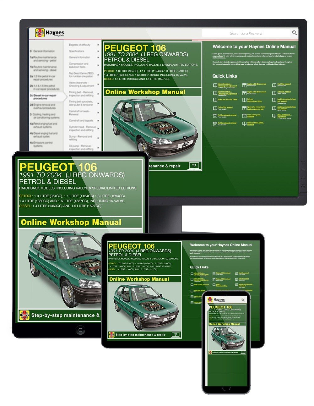 Peugeot 106 Petrol &amp; Diesel (1991-2004) Haynes Online Manual