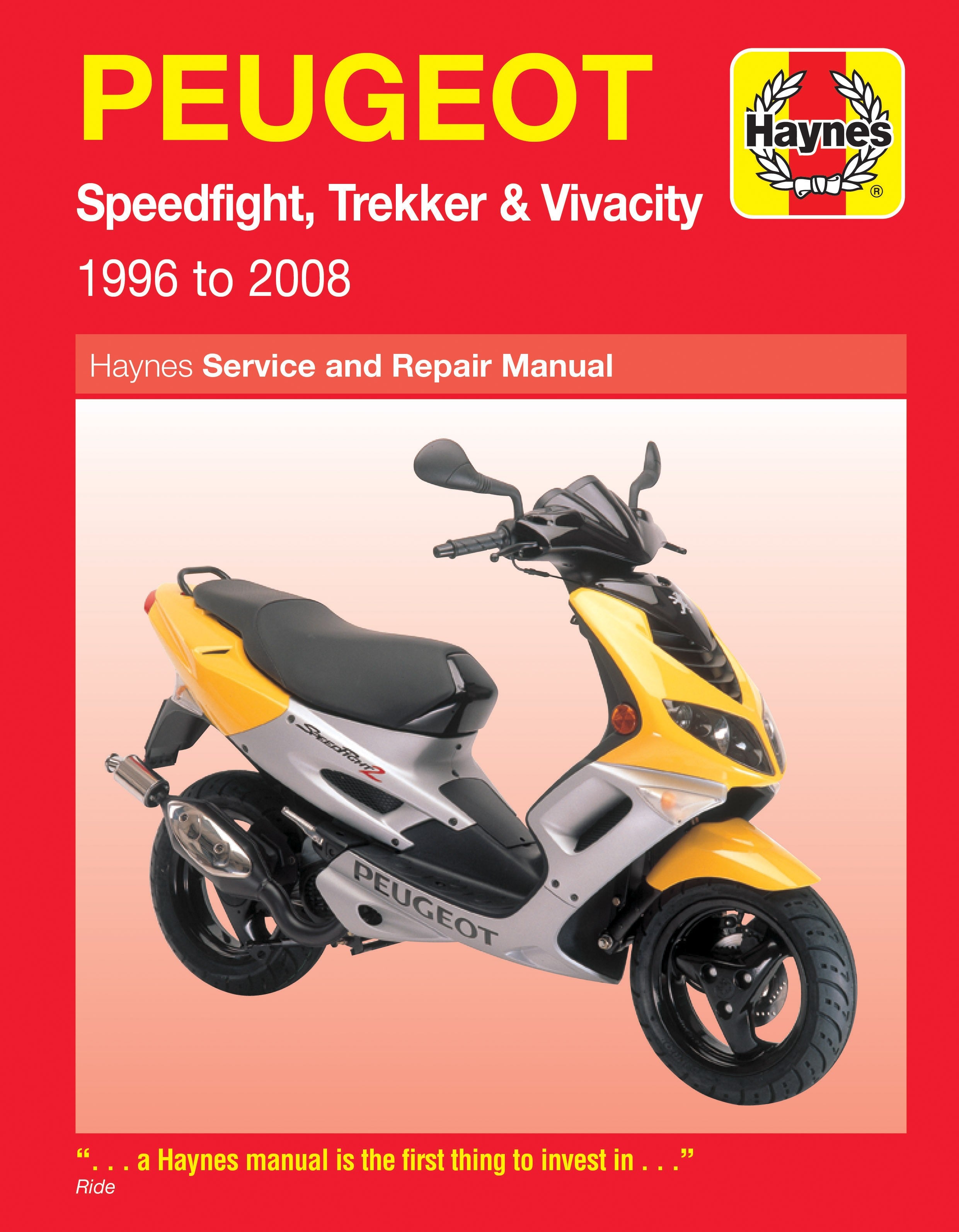 Peugeot Speedfight, Trekker &amp; Vivacity Scooters 1996-2008