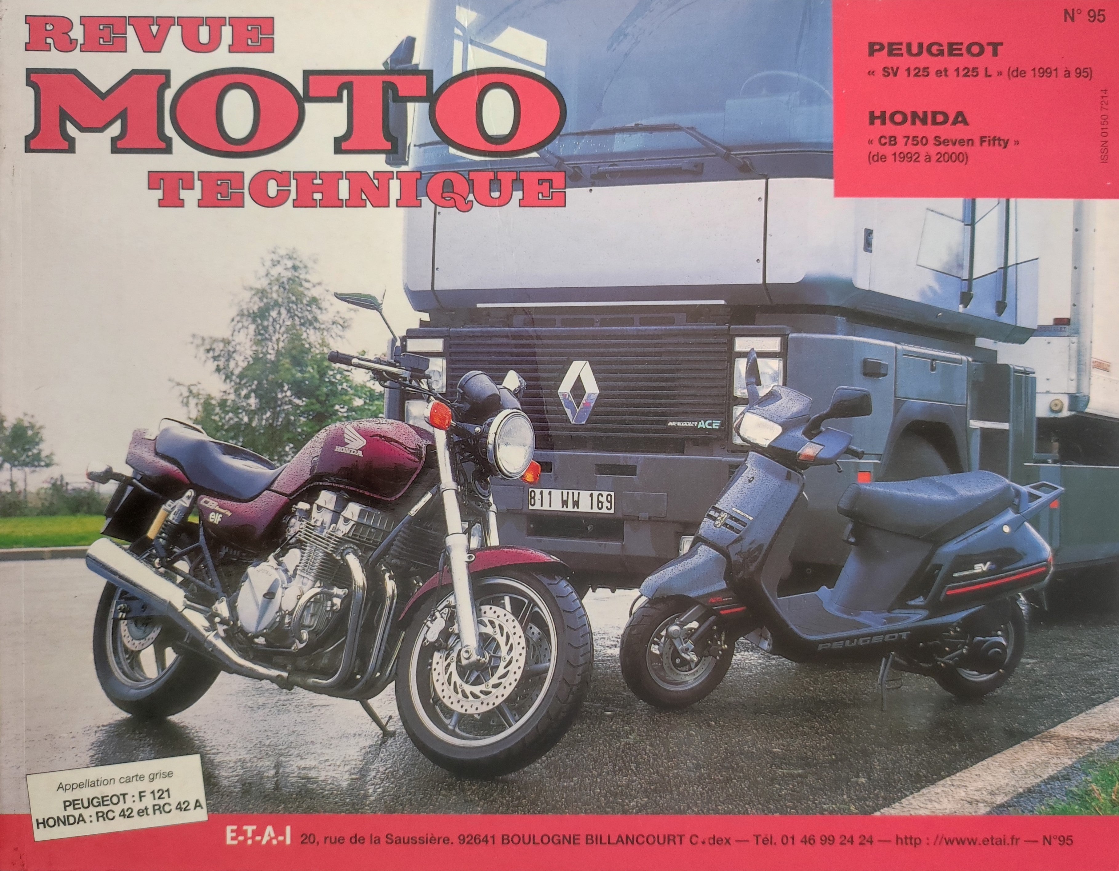 Peugeot SV125/125L 91-95/Honda CB750 Seven Fifty 92-00