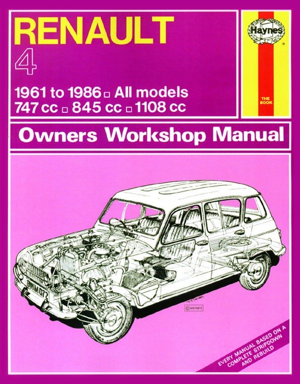 Renault 4 (61 - 86) Haynes Repair Manual - Digital Edition