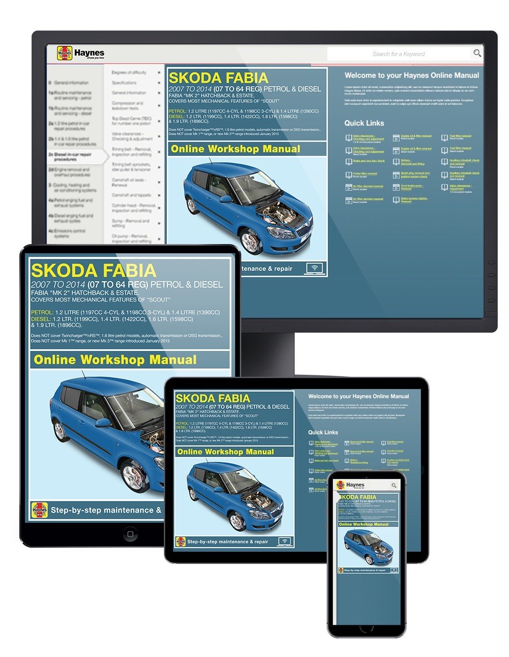 Skoda Fabia Petrol and Diesel (May 2007-2014) Haynes Online Manual