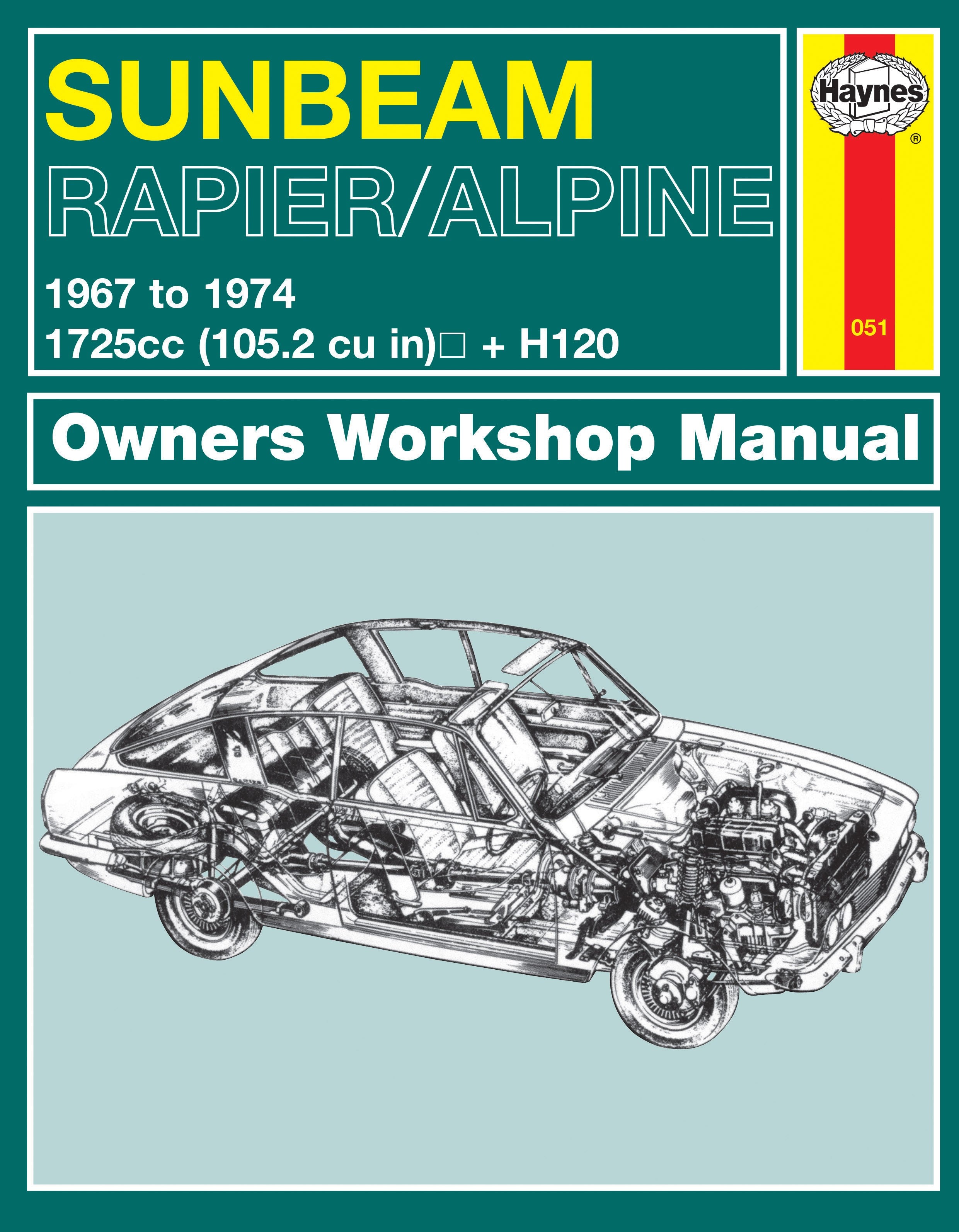 Sunbeam Alpine, Rapier & H120 1967 - 1974 Classic Reprint