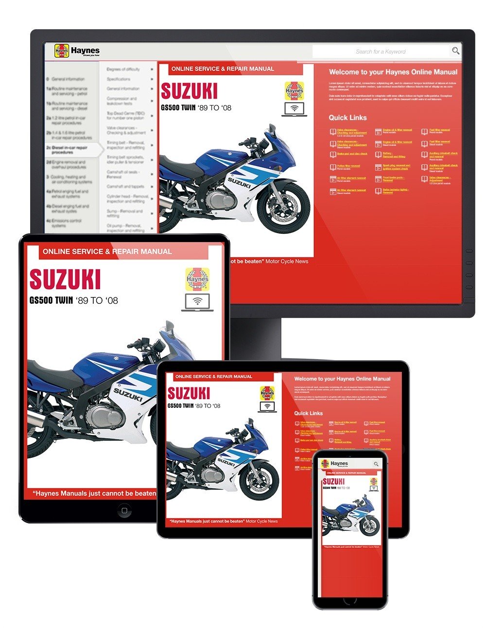 Suzuki GS500 Twin (1989-2008) Haynes Online Manual