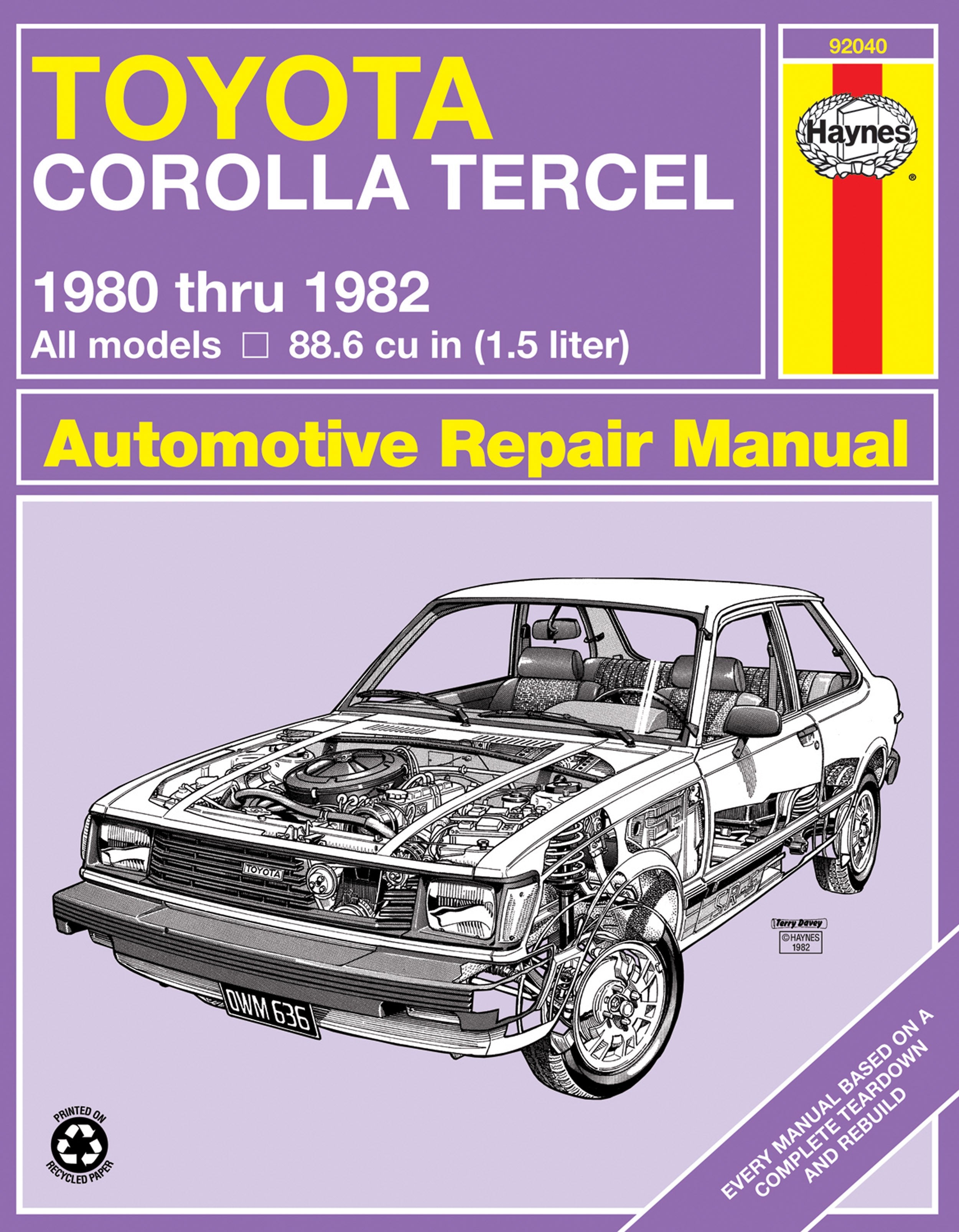 Toyota Corolla Tercel 1980 - 1982