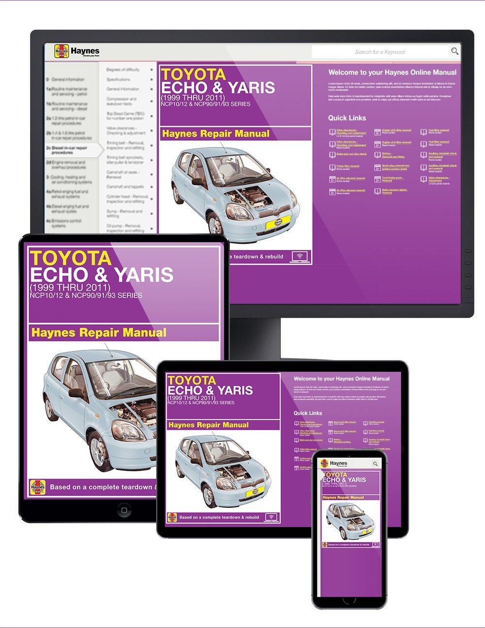 Toyota Echo &amp; Yaris (1999-2011) Haynes Online Manual