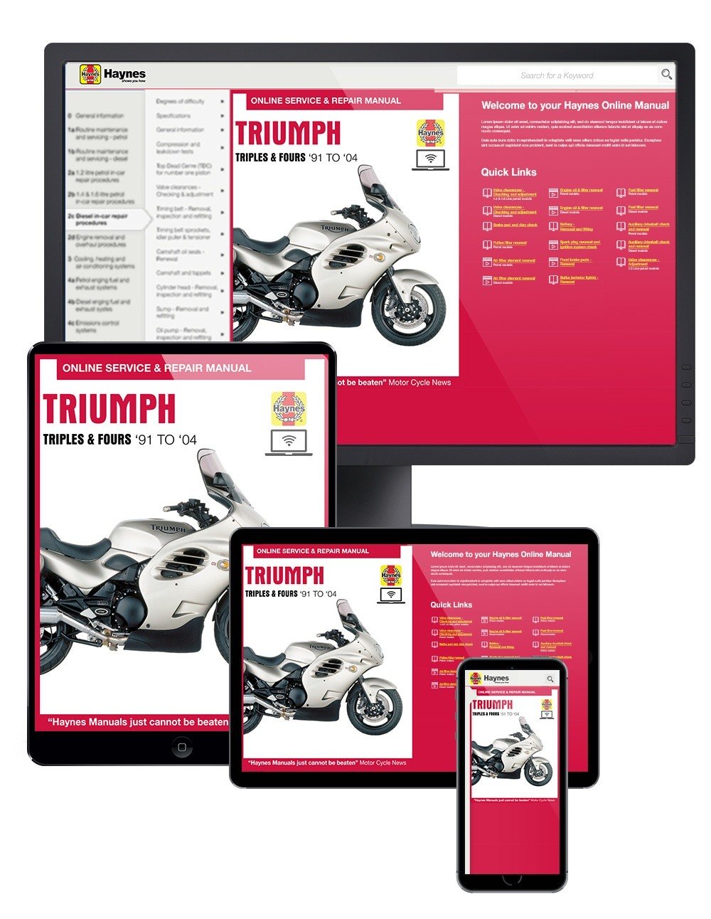 Triumph Triples and Fours (carburettor engines) (1991-2004) Haynes Online Manual