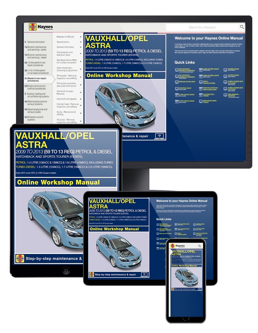 Vauxhall/Opel Astra Petrol &amp; Diesel (Dec 09-2013) Haynes Online Manual