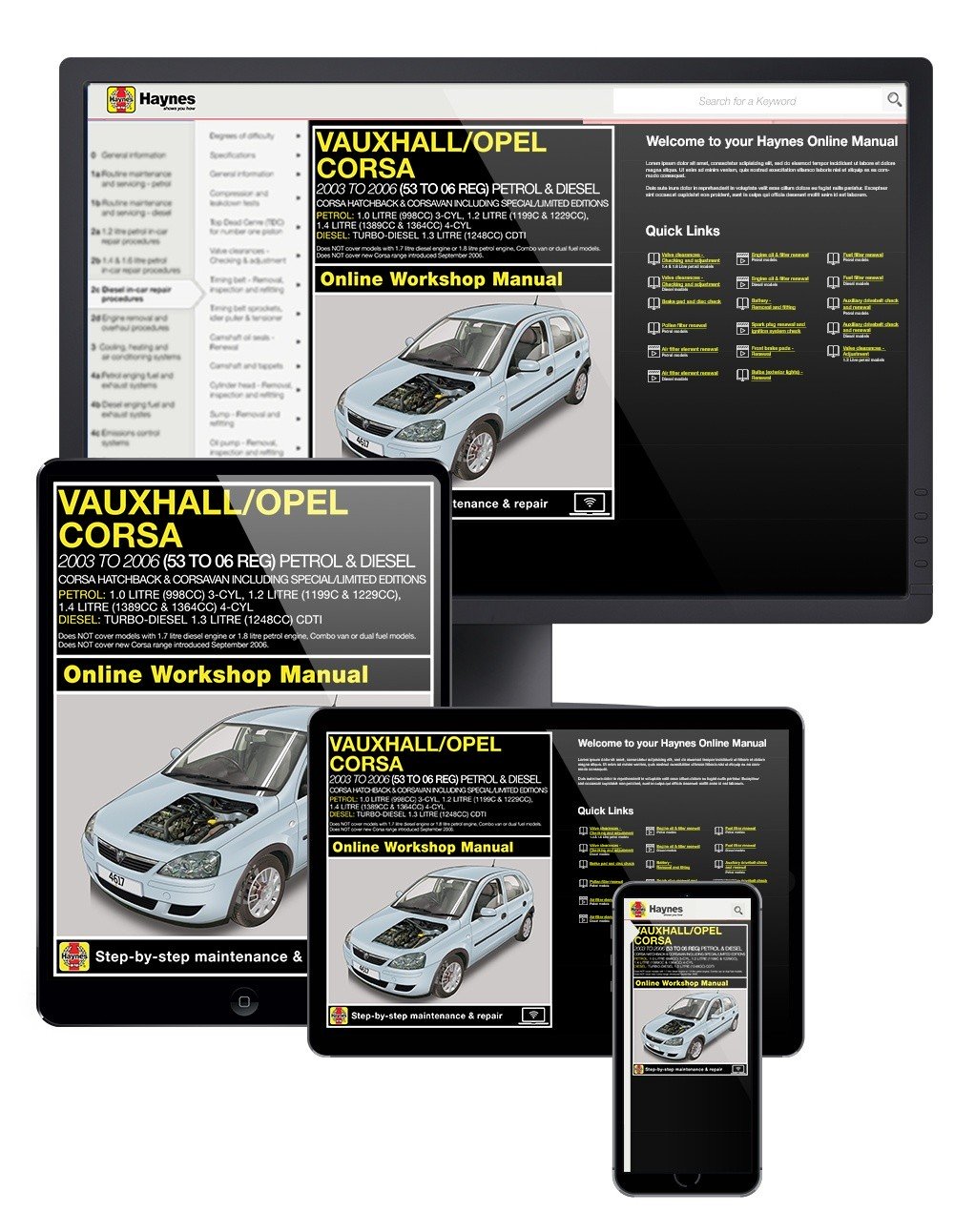 Vauxhall/Opel Corsa Petrol &amp; Diesel (2003-2006) Haynes Online Manual