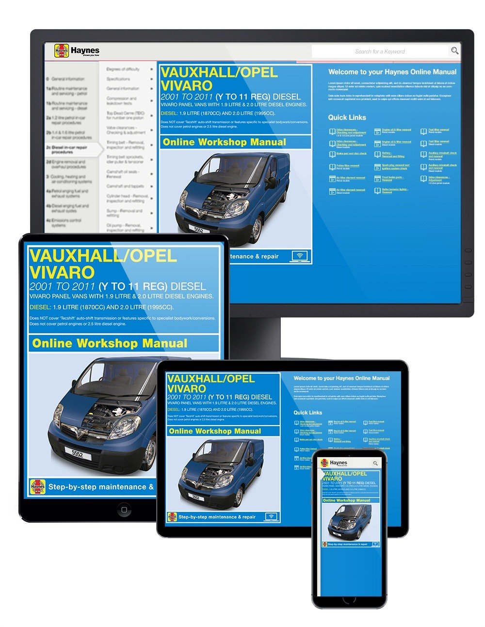 Vauxhall/Opel Vivaro Diesel (2001-2011) Haynes Online Manual