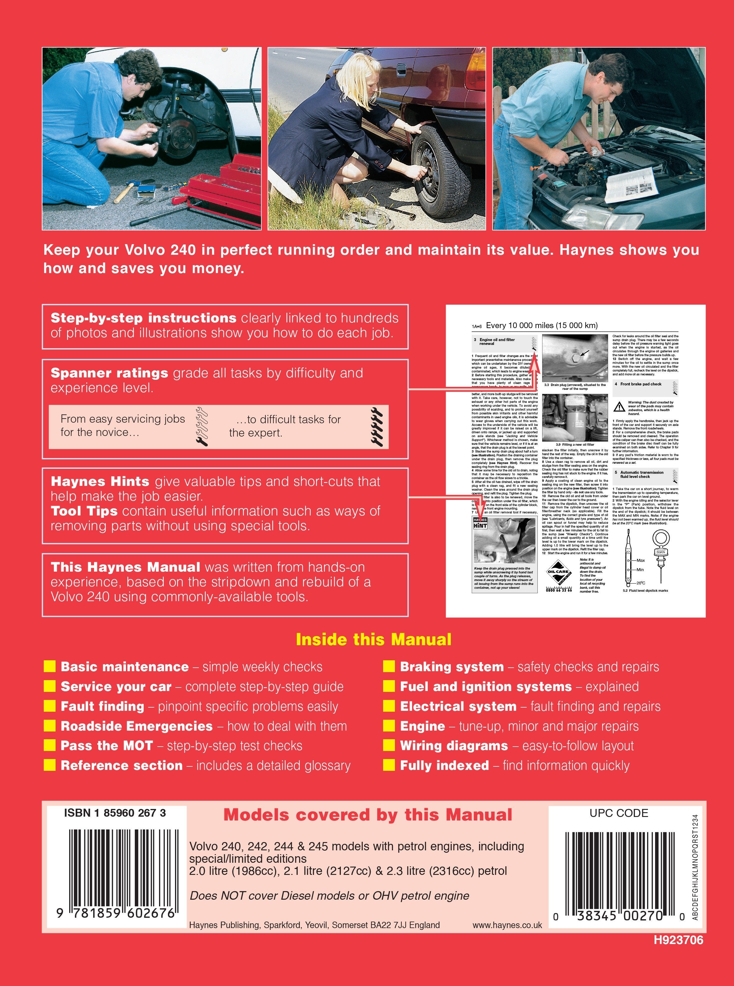 Volvo 240 Series Petrol (74 - 93) Haynes Repair Manual - Digital Edition