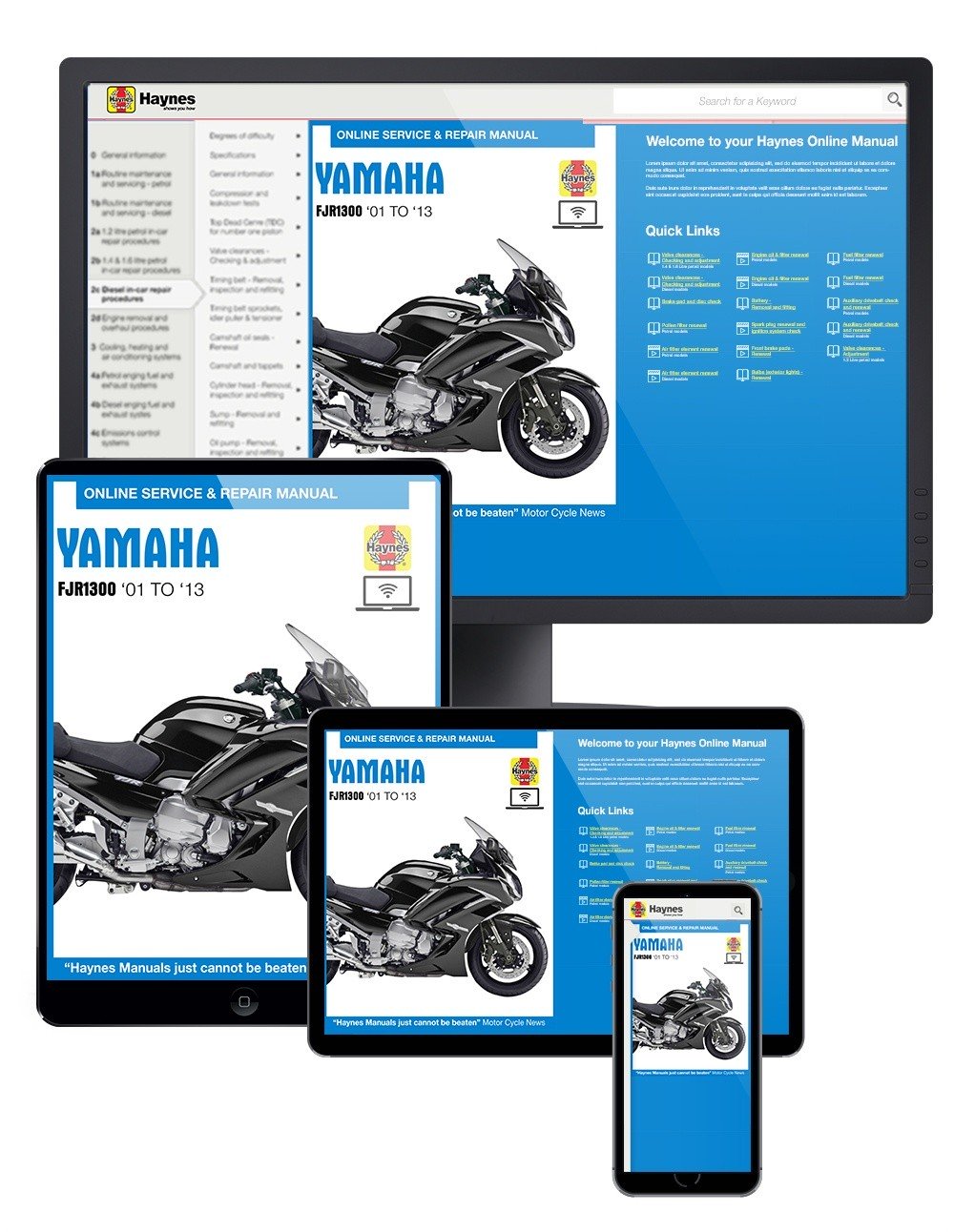 Yamaha FJR1300 (2001-2013) Haynes Online Manual