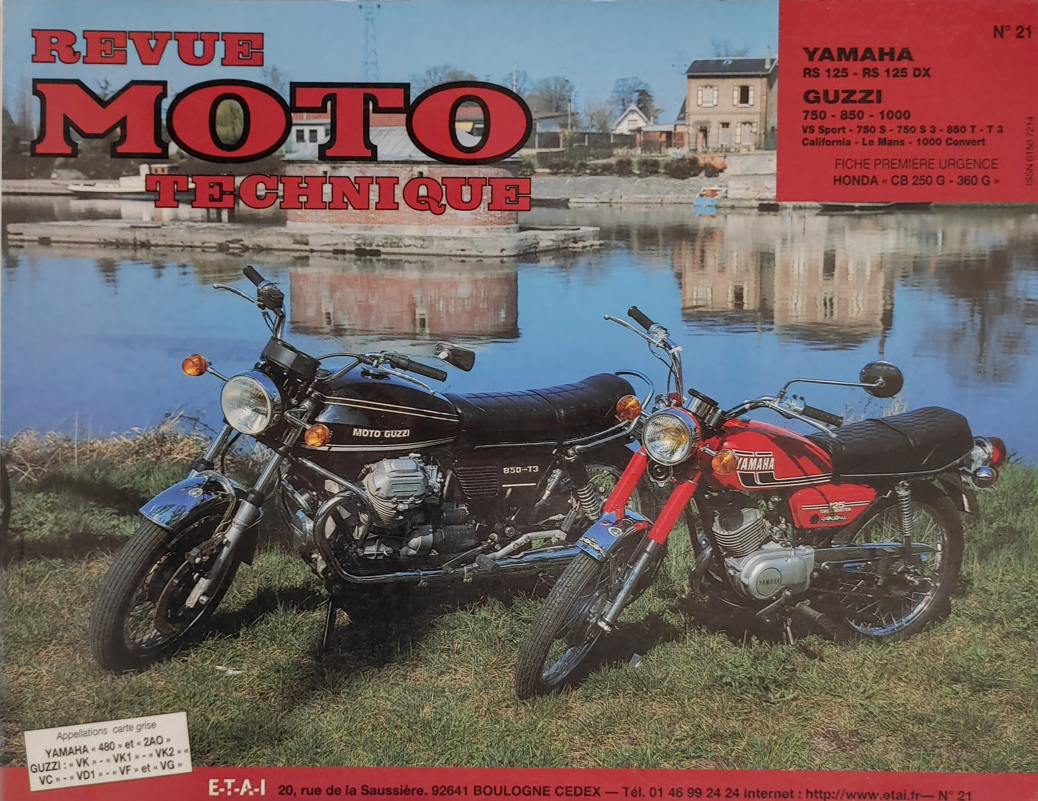 Yamaha RS125/dx/Moto Guzzi VS Sport750S, 850 California/LeMans, 1000 Convert