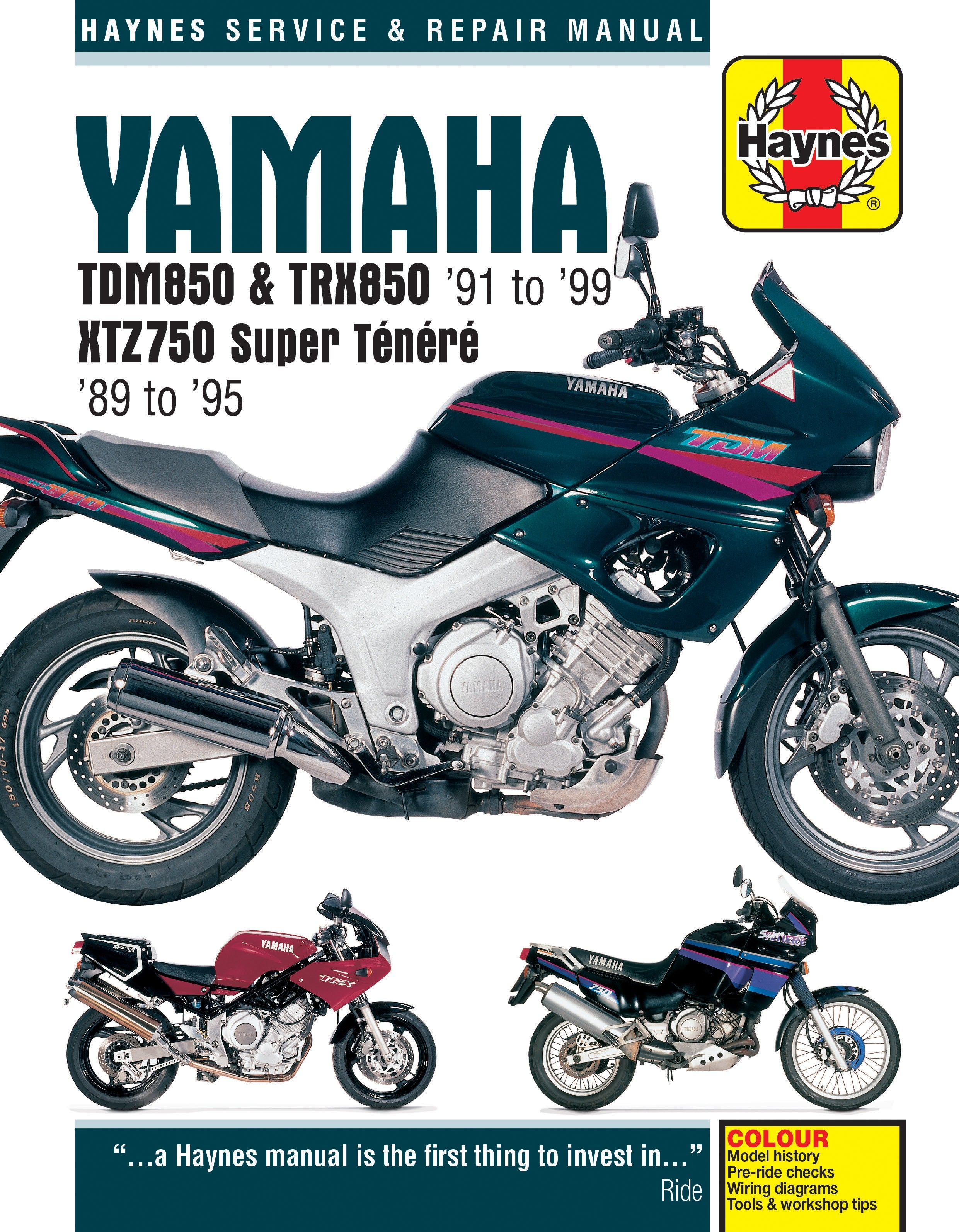 Yamaha TDM850, TRX850 & XTZ750 1989-1999