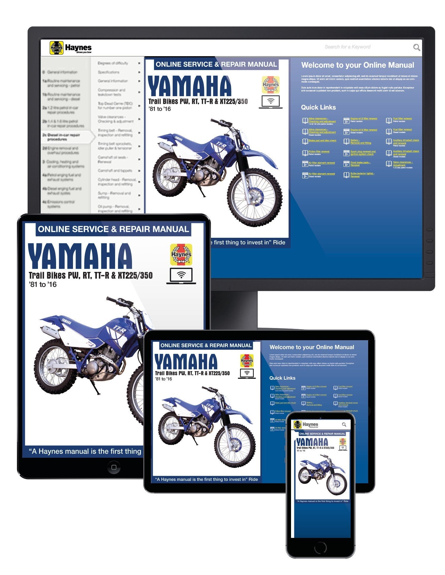 Yamaha Trail Bikes (1981-2016) Haynes Online Manual